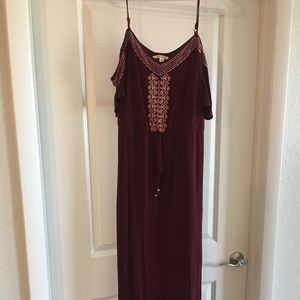 Burgundy maxi dress